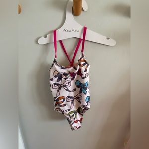 PINK CHICKEN - BOWS CROSS BACK SWIMSUIT